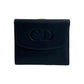 Dior Tri-fold wallet leather Navy