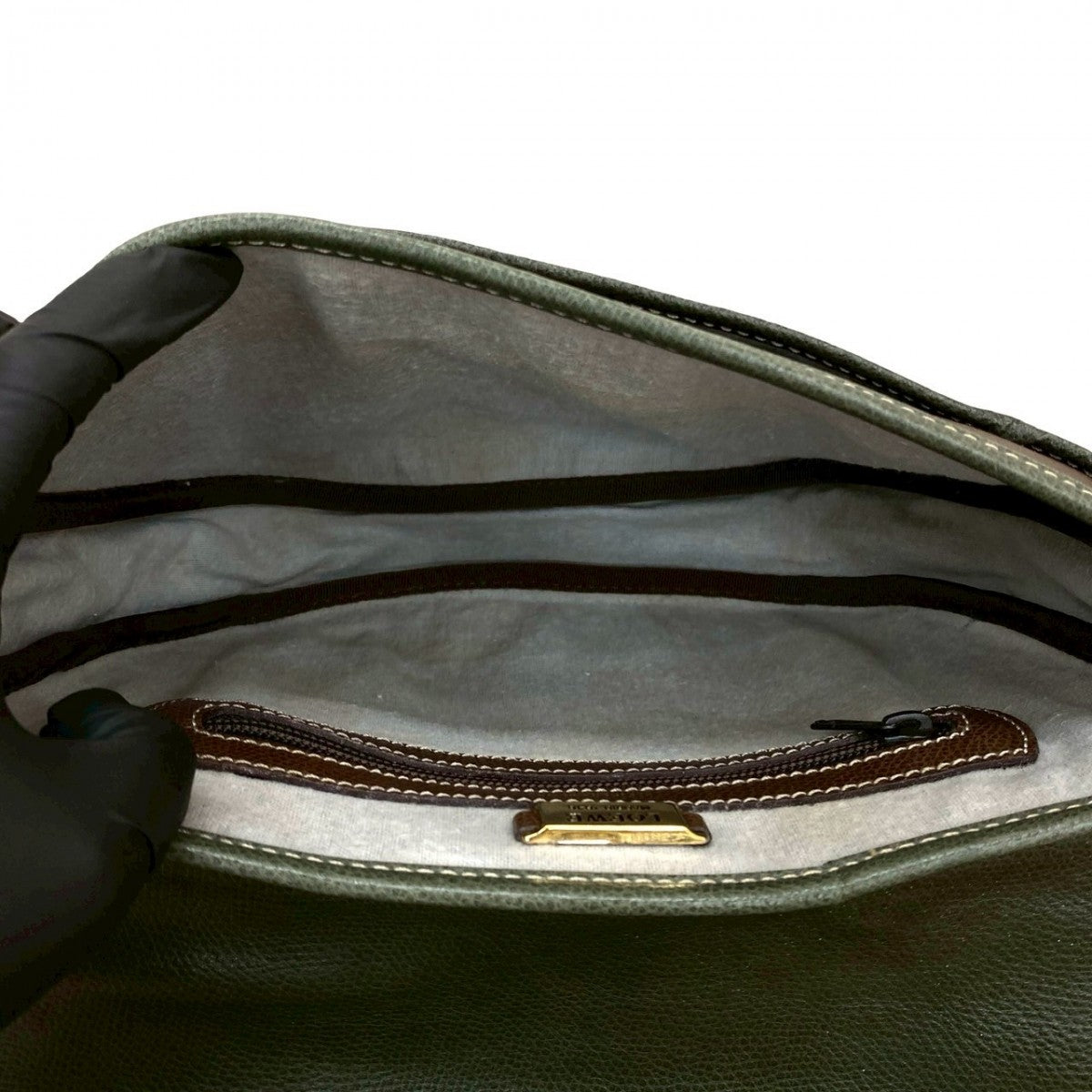 LOEWE Shoulder Bag leather khaki