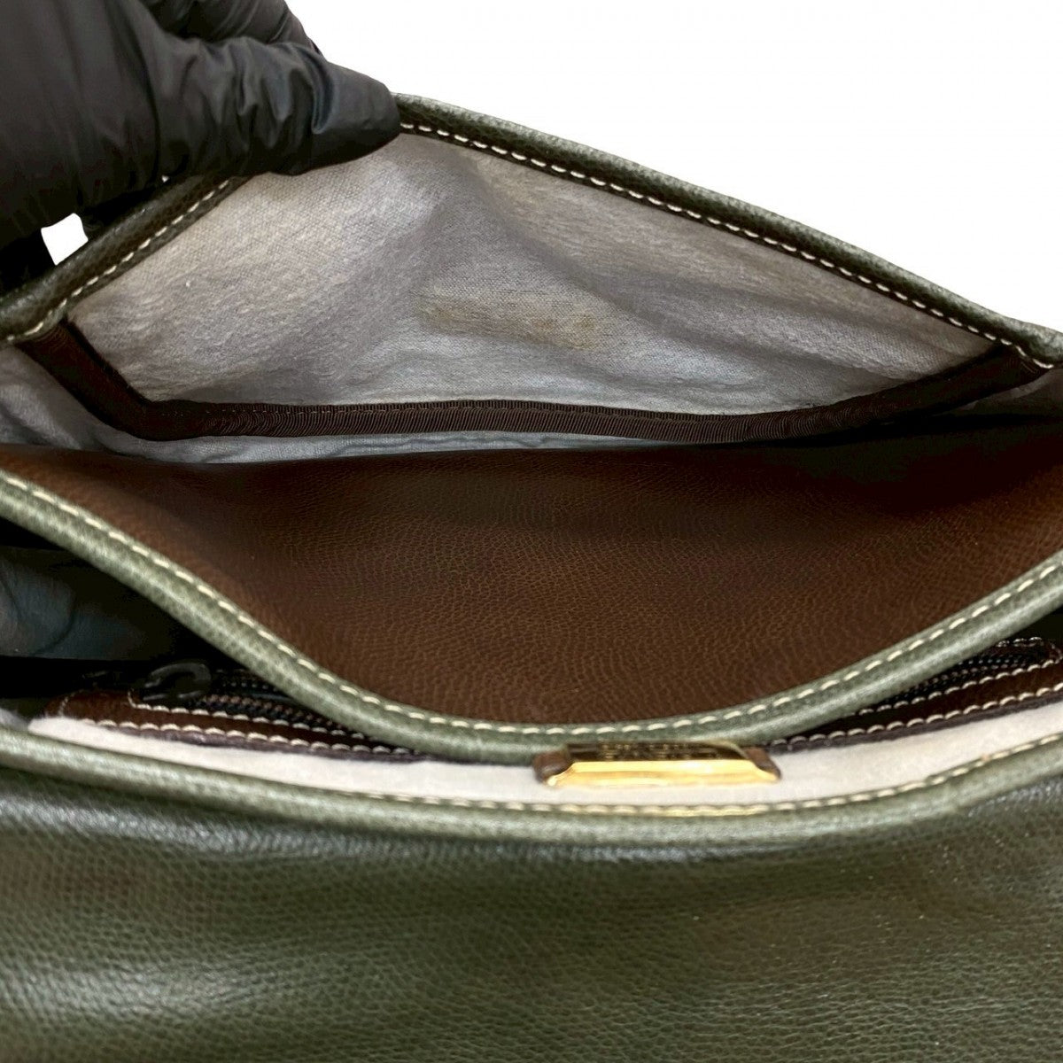 LOEWE Shoulder Bag leather khaki