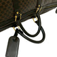 CELINE Boston Duffel bag Leather, PVC Brown Macadam Blason Triomphe Pattern Women Used Authentic