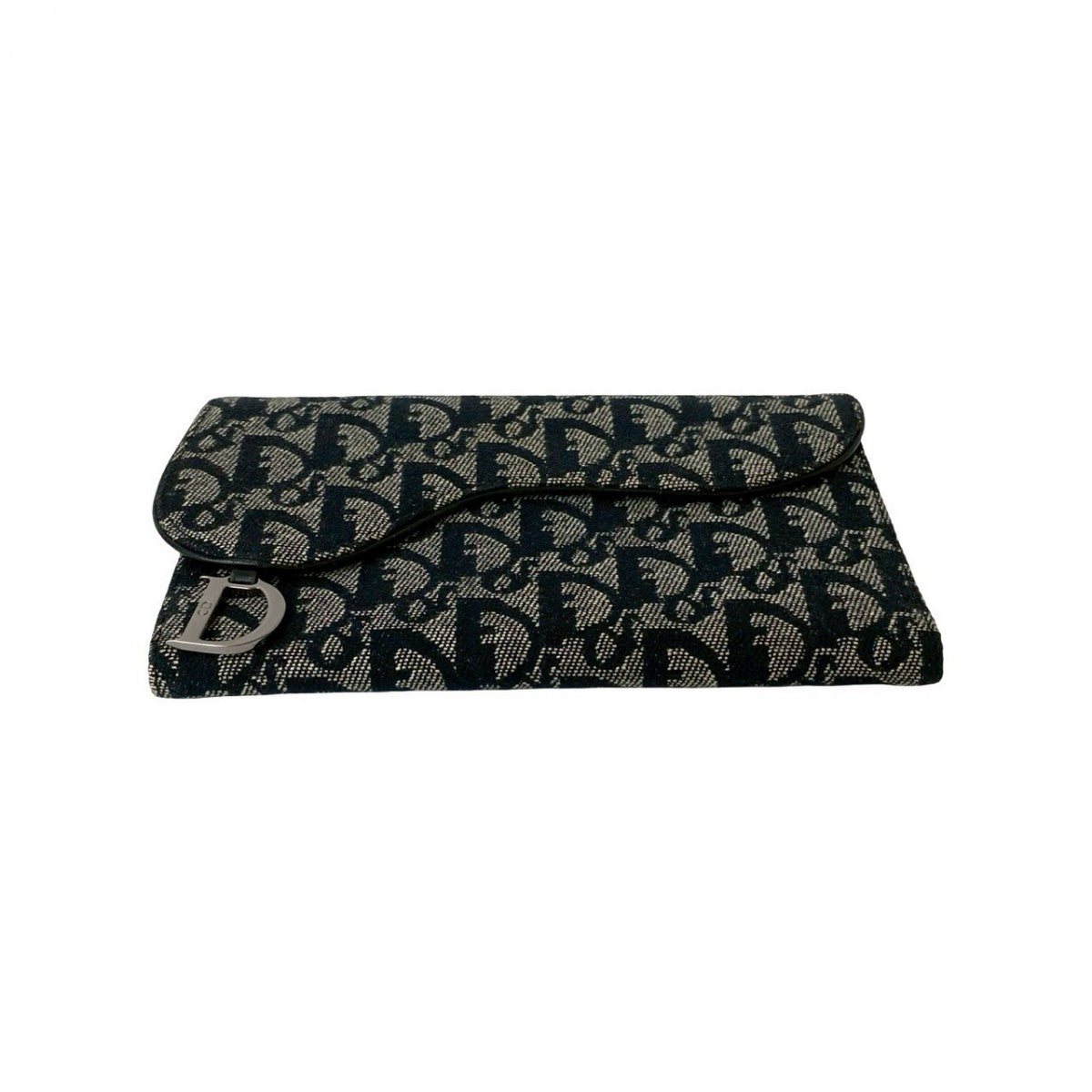 Dior Long Wallet Purse canvas black