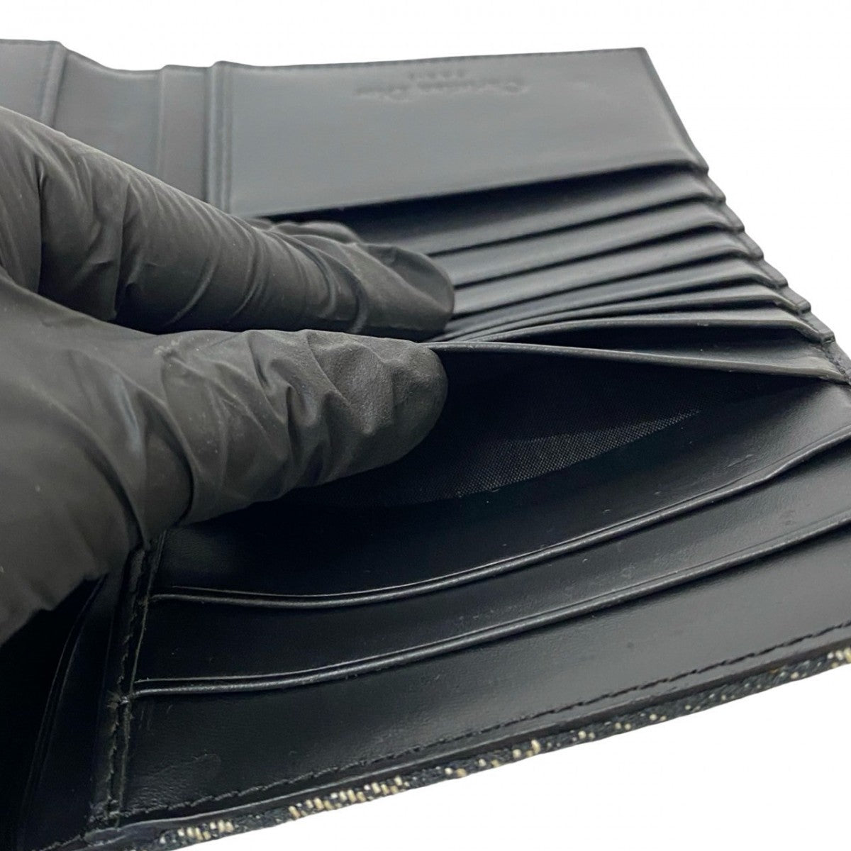 Dior Long Wallet Purse canvas black