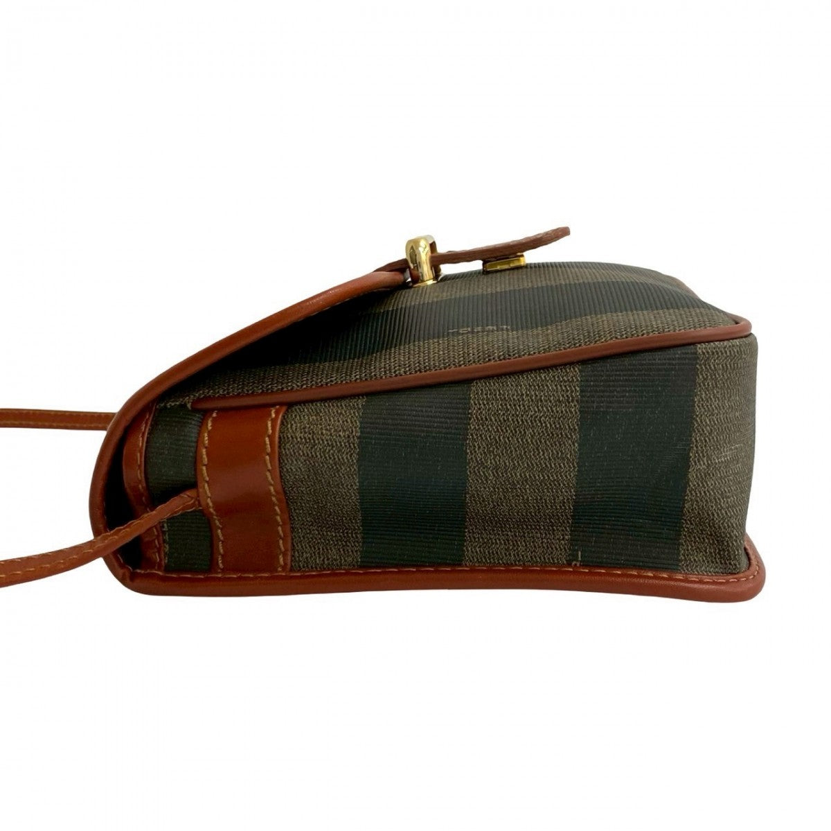 FENDI Shoulder Bag Leather, PVC Brown FF logo pecan Pattern Women Used Authentic