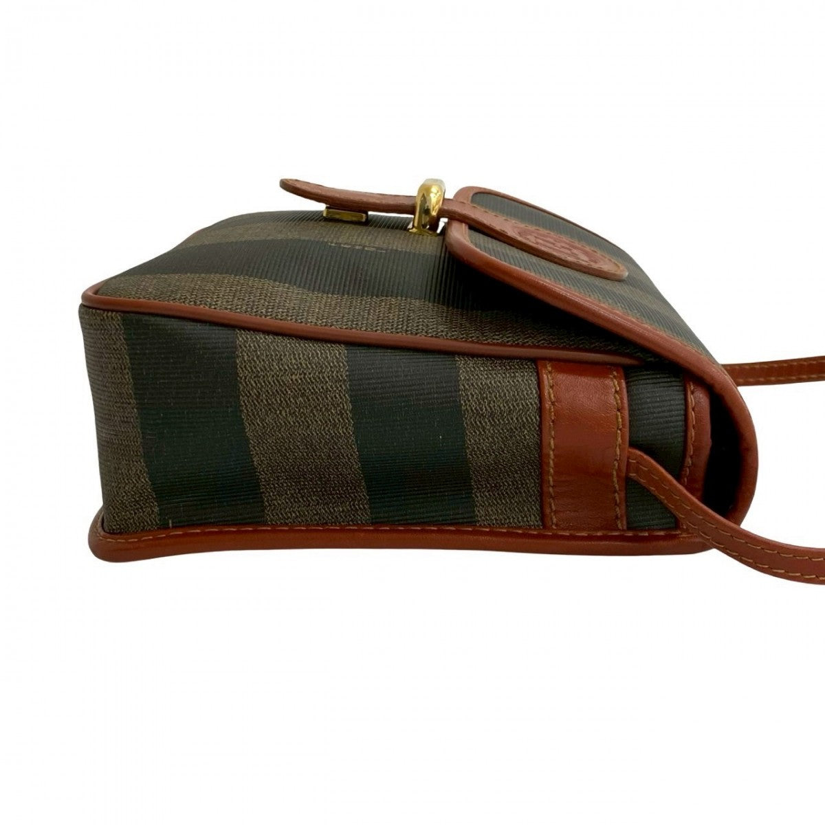 FENDI Shoulder Bag Leather, PVC Brown FF logo pecan Pattern Women Used Authentic
