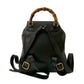 GUCCI Backpack leather black Bamboo