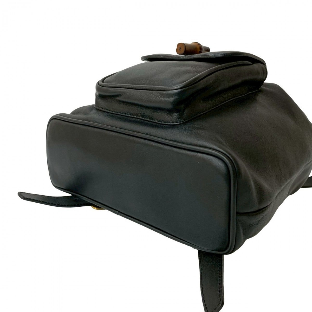 GUCCI Backpack leather black Bamboo