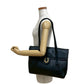 GUCCI Tote Bag leather black Horseshoe Metal Women Used Authentic