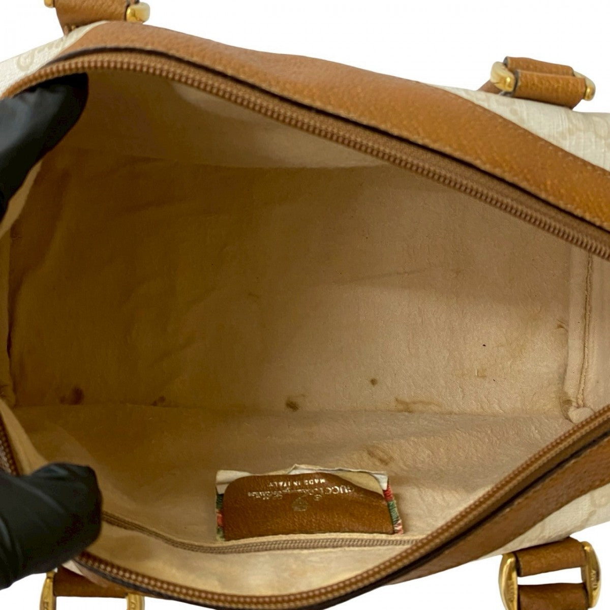 GUCCI Handbag leather white