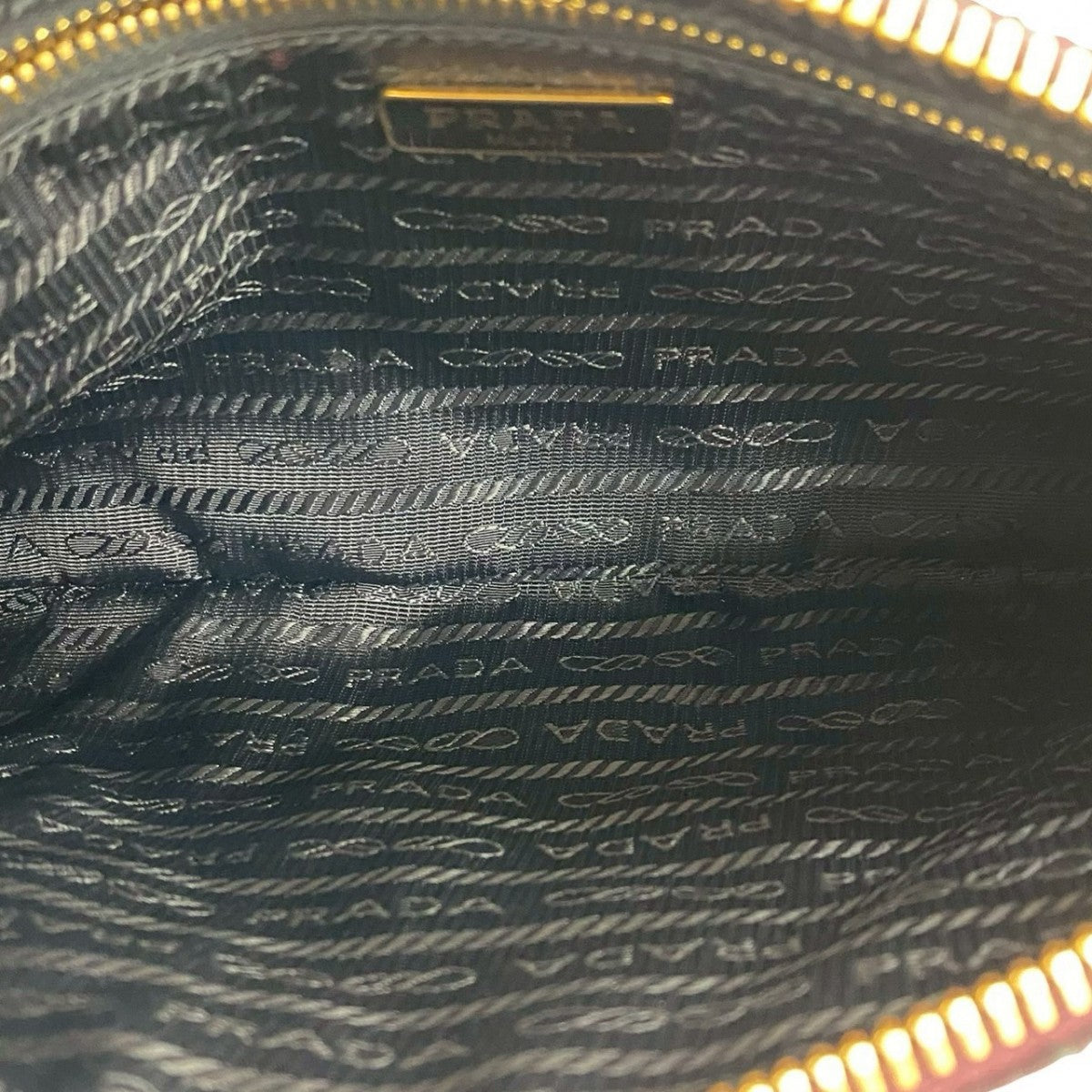 PRADA Handbag Leather, Nylon wine-red PRADA triangle logo Metal Women Used Authentic