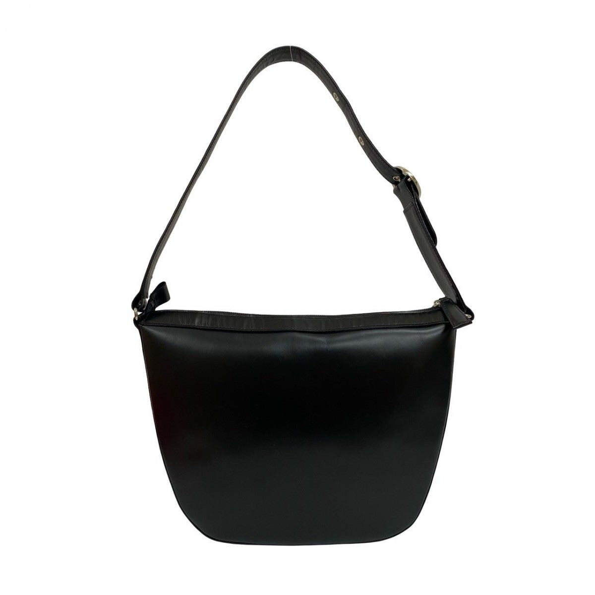 BURBERRY Shoulder Bag Calfskin, Leather black Novacheck logo Women Used Authentic