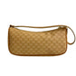 CELINE Shoulder Bag Leather, PVC beige Macadam Blason Pattern Women Used Authentic