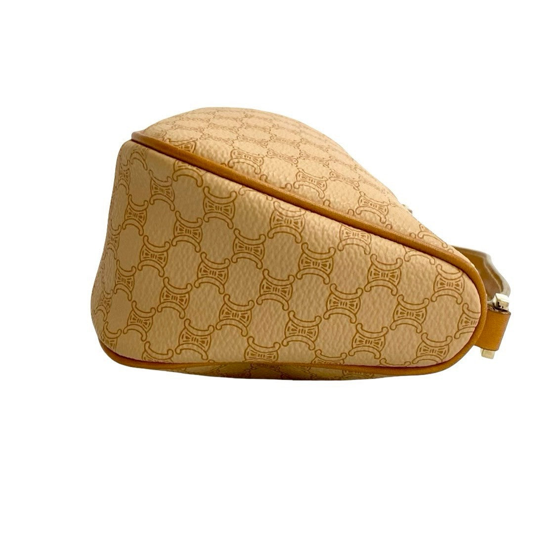 CELINE Shoulder Bag Leather, PVC beige Macadam Blason Pattern Women Used Authentic