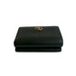 GUCCI Tri-fold wallet leather black GG Marmont