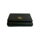 GUCCI Tri-fold wallet leather black GG Marmont
