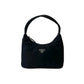 PRADA Handbag Nylon black Triangle Logo Metal Women Used Authentic