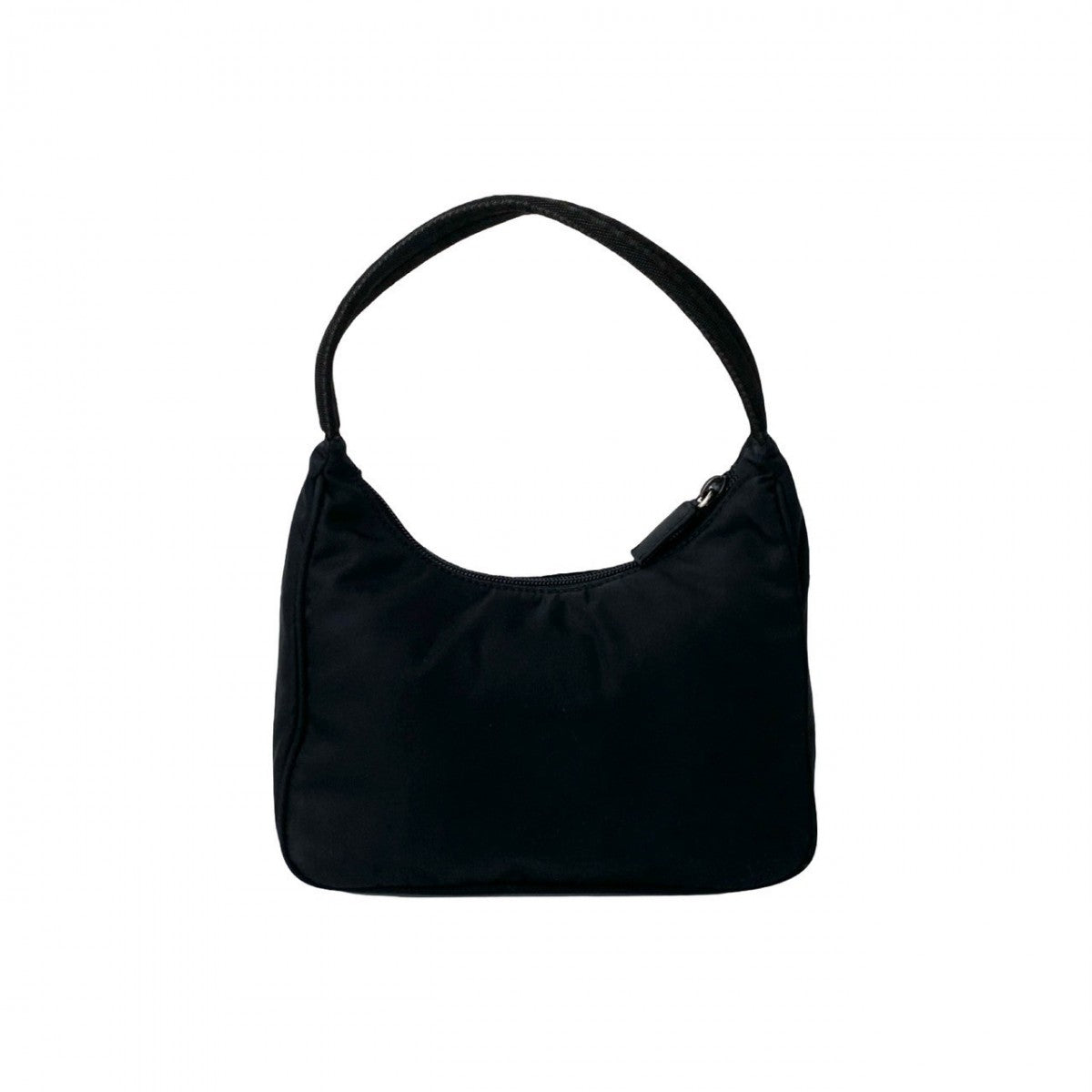 PRADA Handbag Nylon black Triangle Logo Metal Women Used Authentic