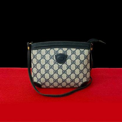 GUCCI Shoulder Bag leather Navy