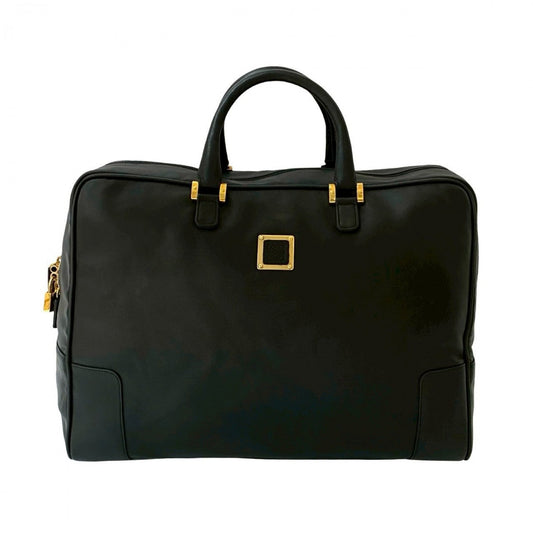LOEWE Boston Duffel bag leather black Anagram logo mens Used Authentic