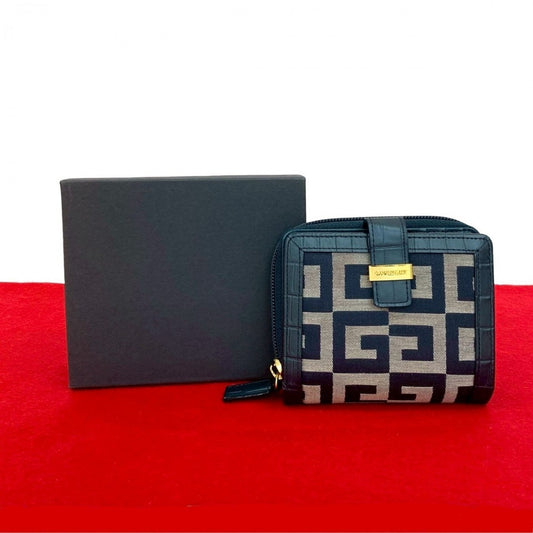 GIVENCHY Bifold Wallet leather Navy