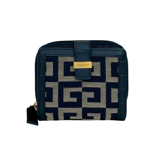 GIVENCHY Bifold Wallet leather Navy
