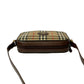 BURBERRY Shoulder Bag Canvas, Leather Brown Nova Check Pattern Shadow Horse logo Women Used Authentic