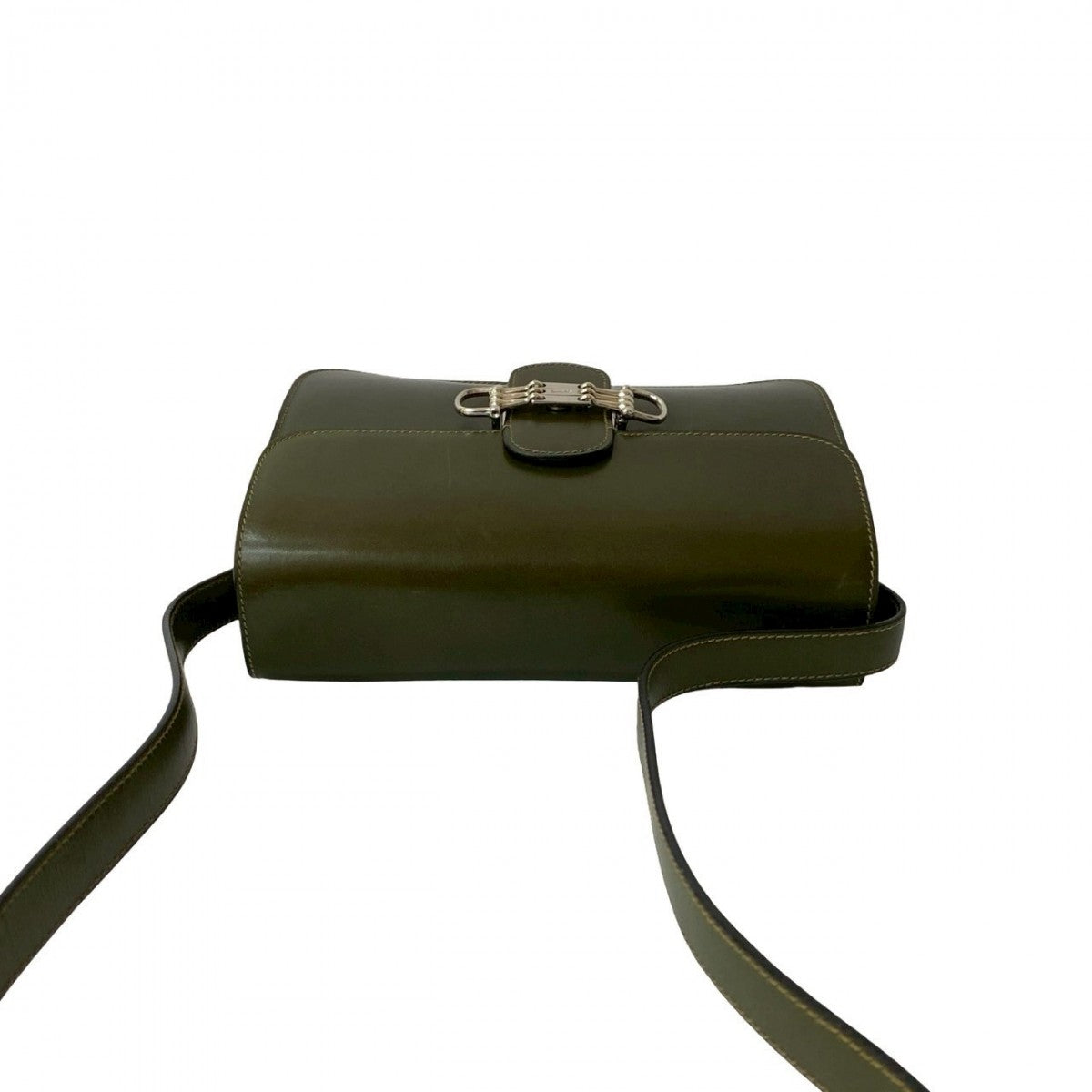 CELINE Shoulder Bag Calfskin khaki