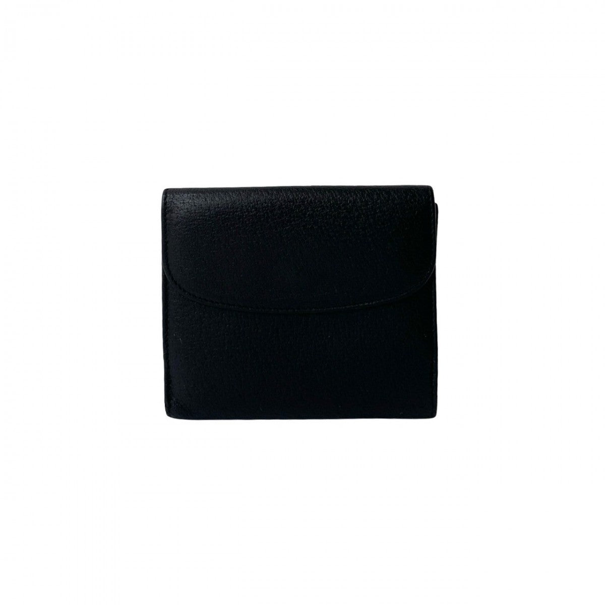 GUCCI Bifold Wallet leather black Belt motif Metal Women(Unisex) Used Authentic