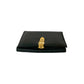 GUCCI Bifold Wallet leather black Belt motif Metal Women(Unisex) Used Authentic