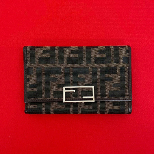 FENDI Tri-fold wallet leather black