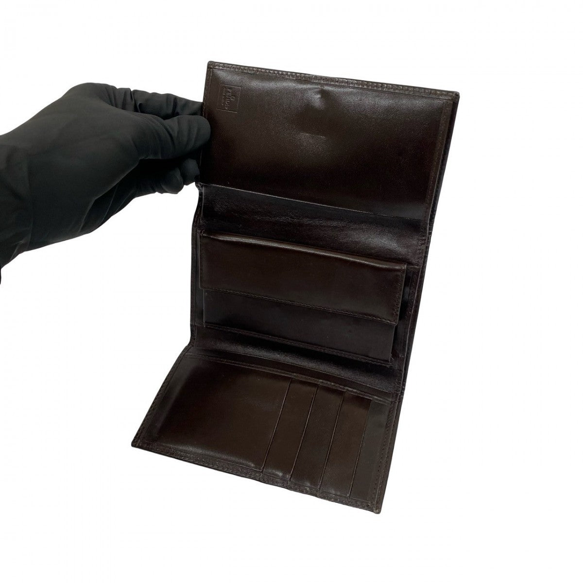 FENDI Tri-fold wallet leather black