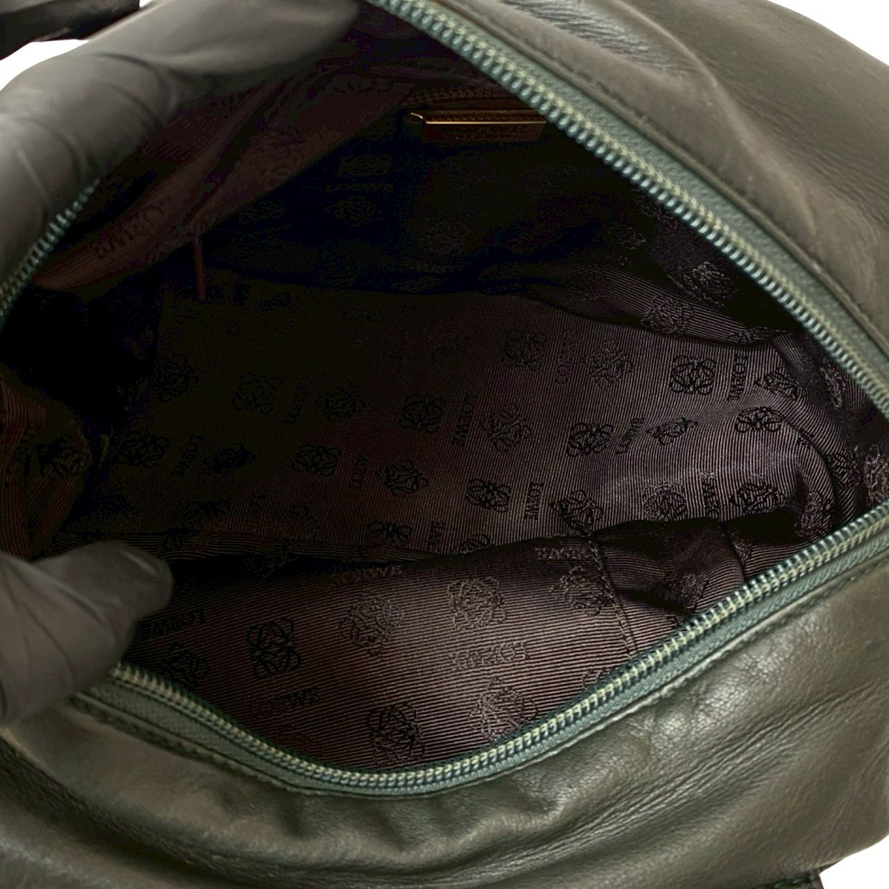 LOEWE Handbag leather green