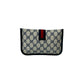 GUCCI Pouch leather Navy Sherry line