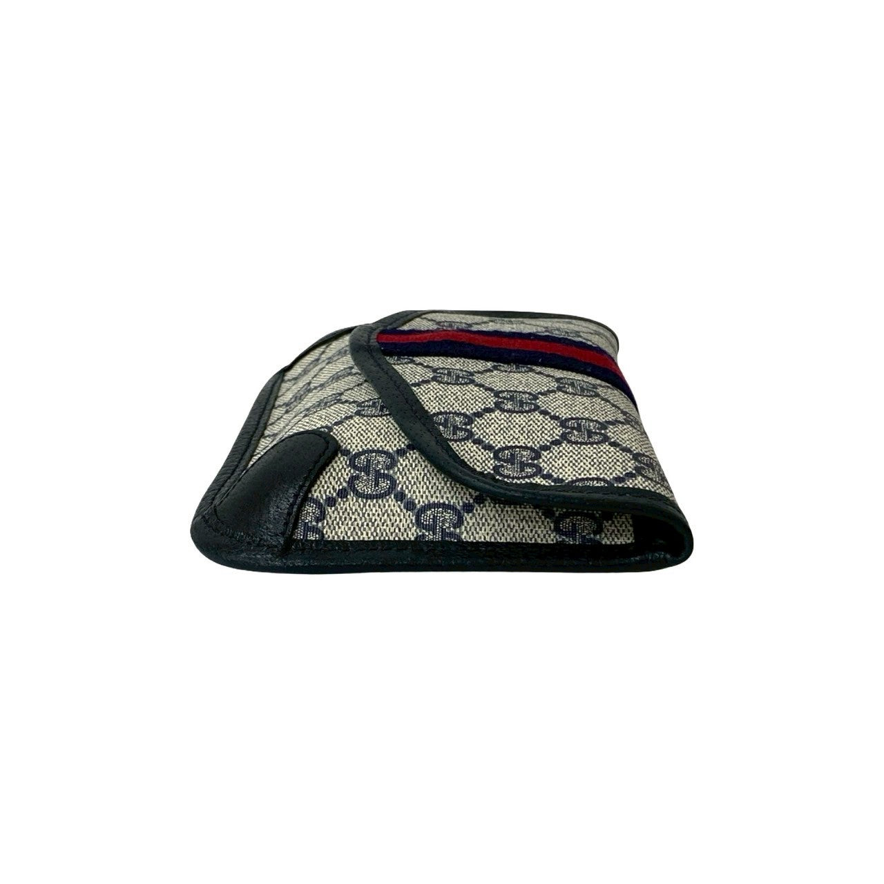 GUCCI Pouch leather Navy Sherry line