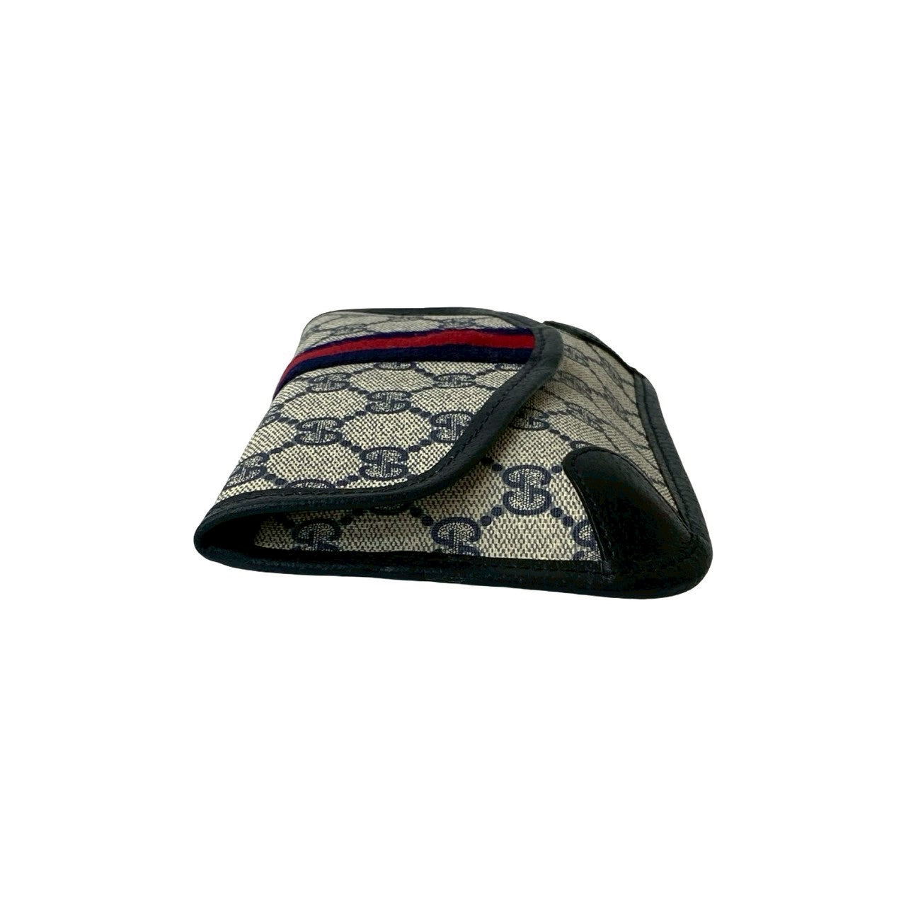 GUCCI Pouch leather Navy Sherry line