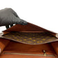 LOUIS VUITTON Shoulder Bag leather Brown Monogram Monceau