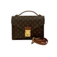 LOUIS VUITTON Shoulder Bag leather Brown Monogram Monceau