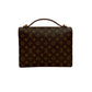LOUIS VUITTON Shoulder Bag leather Brown Monogram Monceau