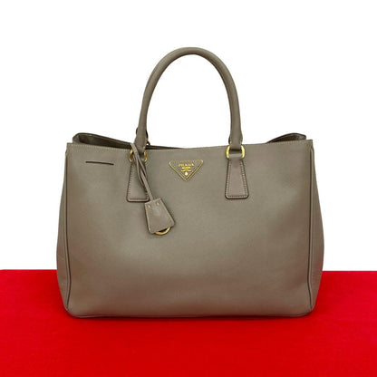 PRADA Handbag leather gray Galleria