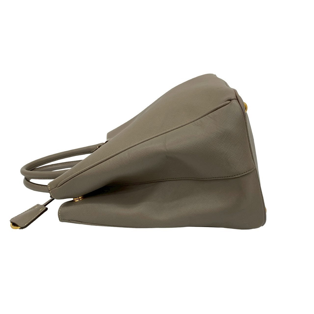 PRADA Handbag leather gray Galleria