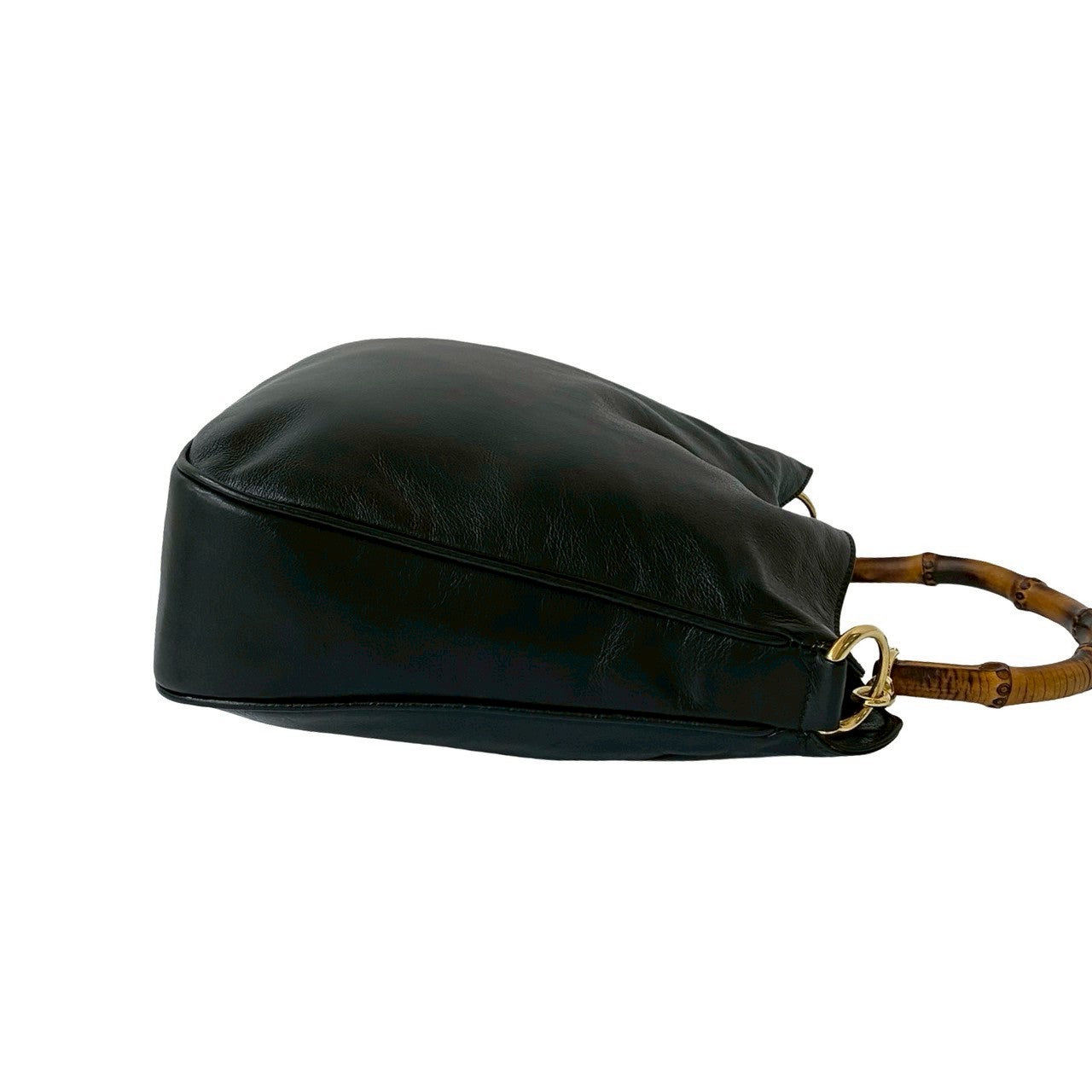 GUCCI Handbag leather black Bamboo