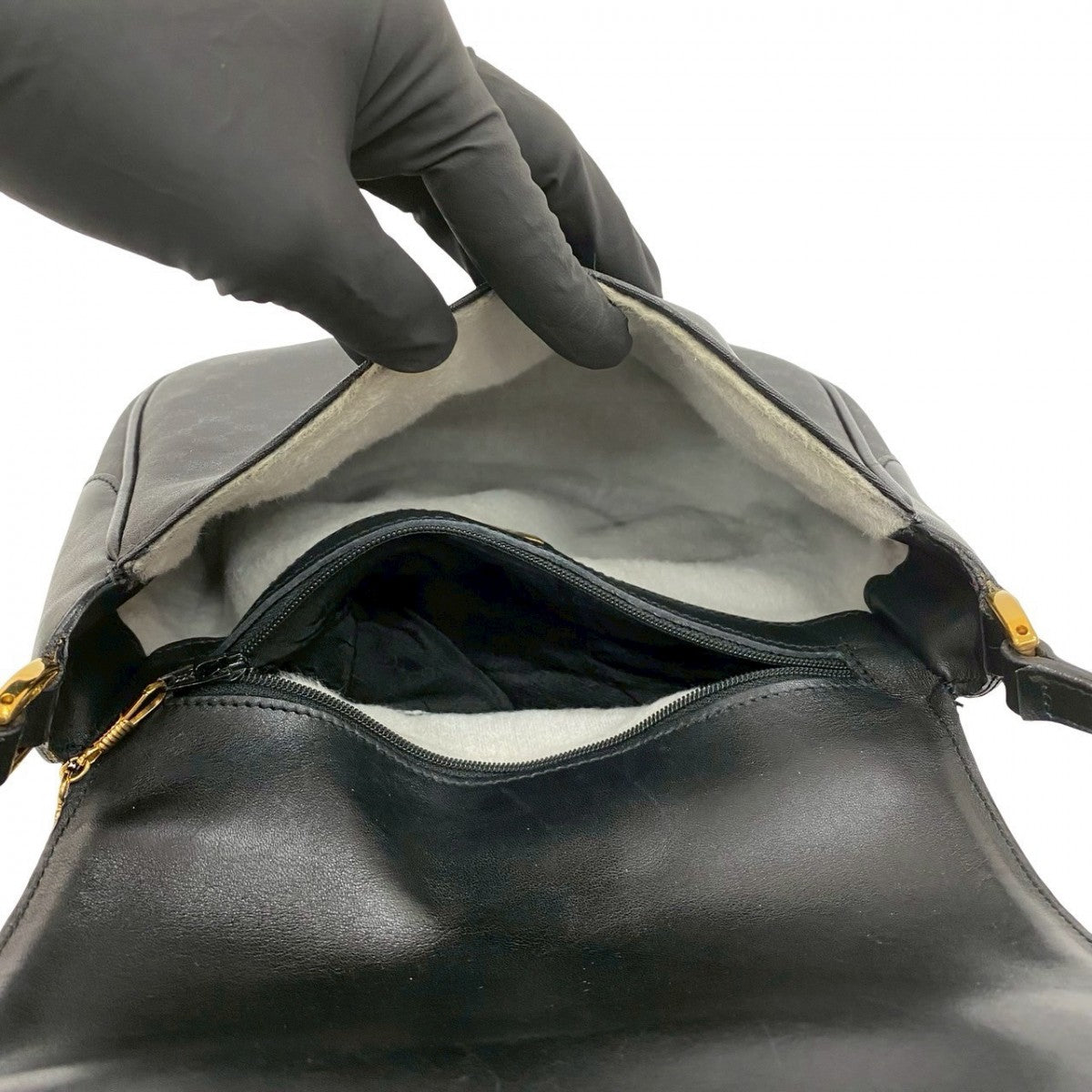 GUCCI Shoulder Bag Leather, PVC black Micro GG Women Used Authentic