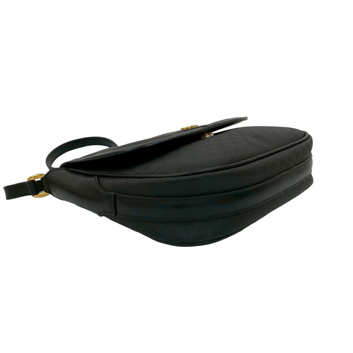 GUCCI Shoulder Bag Leather, PVC black Micro GG Women Used Authentic