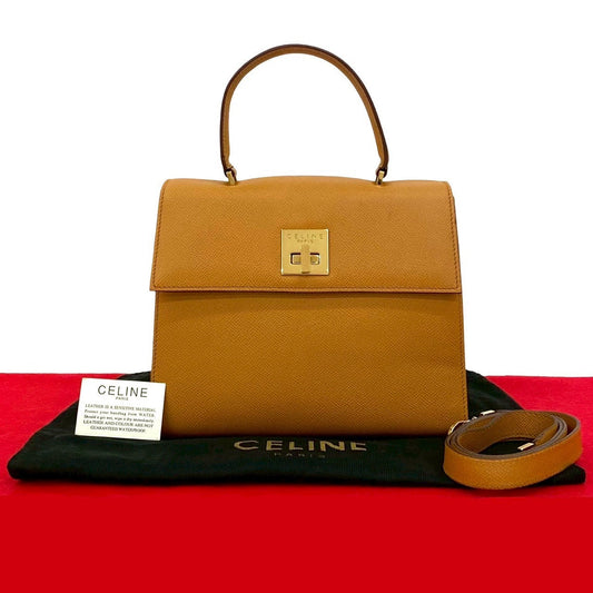 CELINE Shoulder Bag leather Brown