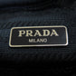 PRADA Shoulder Bag Nylon Navy logoMetal Women Used Authentic