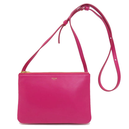 CELINE Shoulder Bag Calfskin pink trio Women Used Authentic
