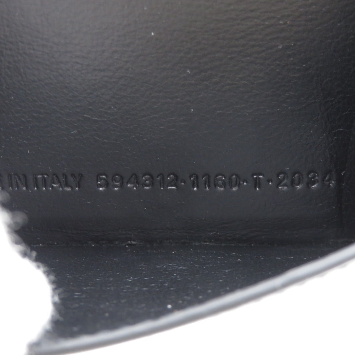 BALENCIAGA Bifold Wallet 594312 Calfskin black Logo motif mini wallet tri-fold Women Used Authentic