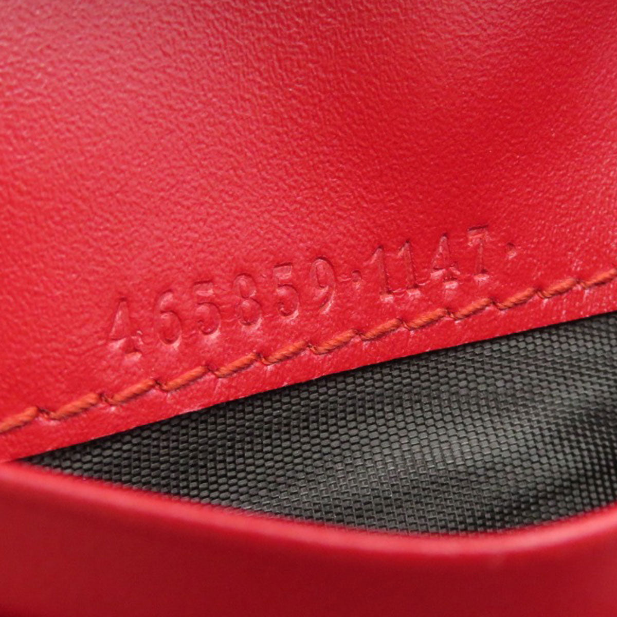 GUCCI Bifold Wallet 465859 Calfskin Red chinese new year Women Used Authentic
