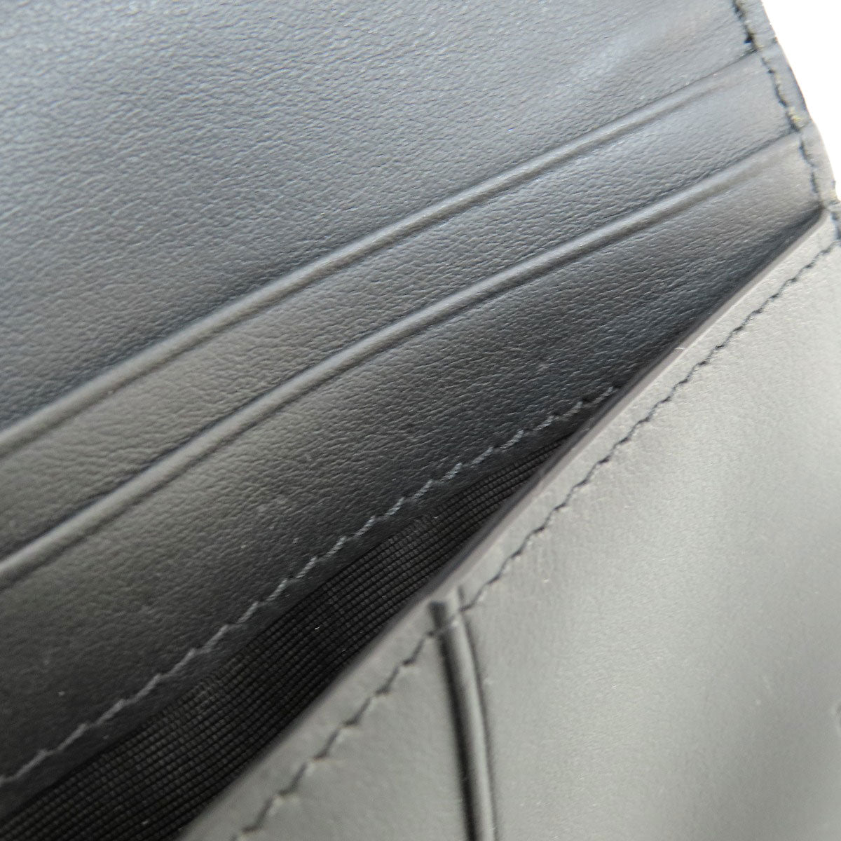 FENDI Long Wallet Purse leather black monster mens Used Authentic