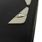 FENDI Long Wallet Purse leather black monster mens Used Authentic