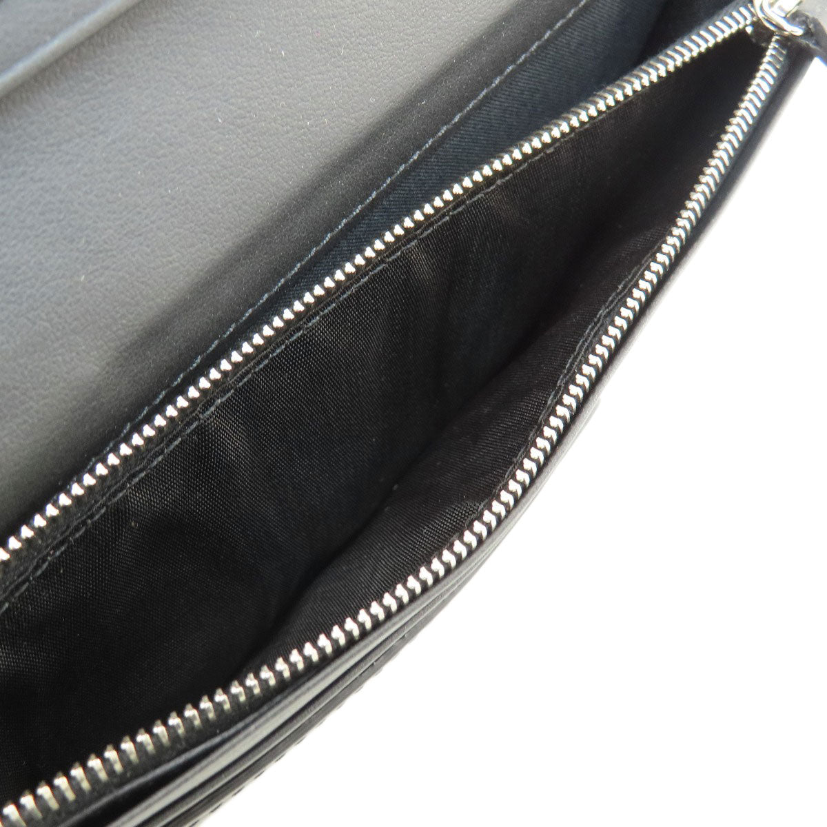 FENDI Long Wallet Purse leather black monster mens Used Authentic